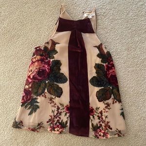 Taylor & Sage velvet and chiffon cami